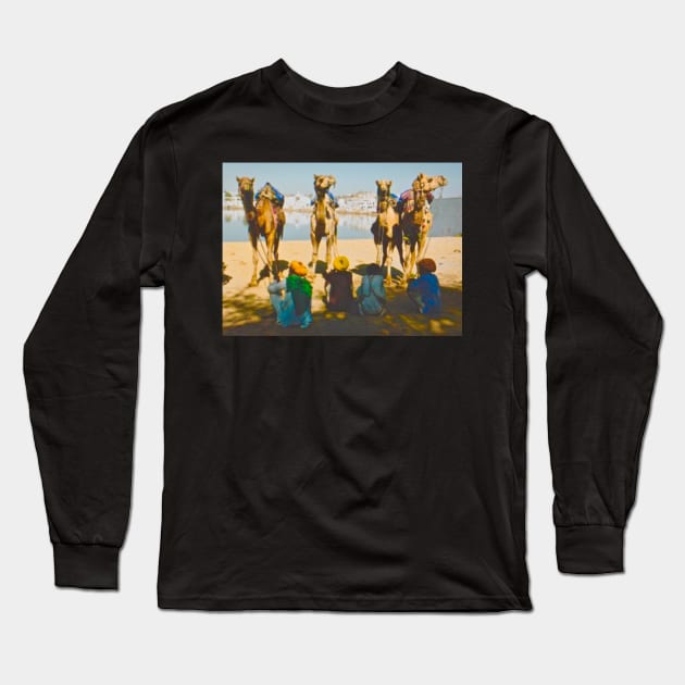 Camels of India! Long Sleeve T-Shirt by Mickangelhere1